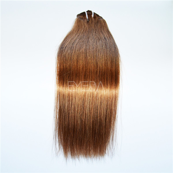 Brown color hair straight clip in hair extension LJ169